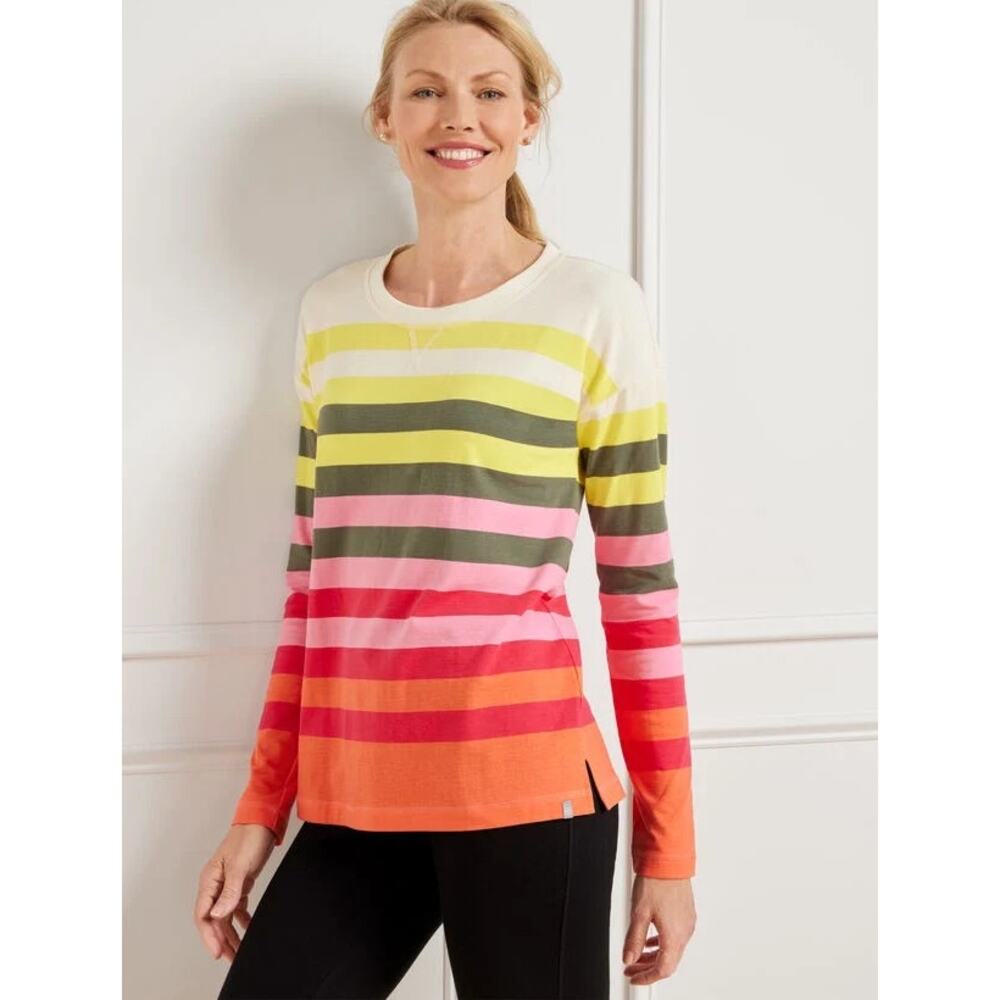 Talbots CREWNECK PULLOVER - TRAVERSE STRIPE
